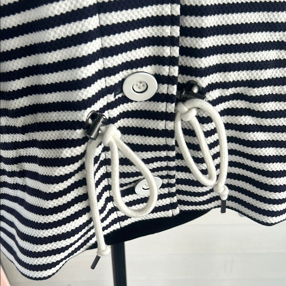 Cabi harbor jacket Blue and White Striped Jacket  E - Picture 4 of 9
